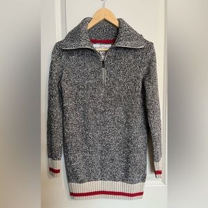 Roots Cabin Salt and Pepper 1/4 Zip Size Small